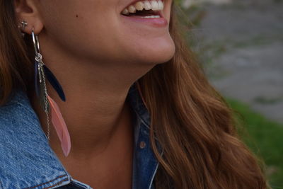 Close-up of woman wearing hat