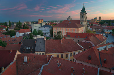 View of town against sky