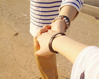 Close-up of woman hand