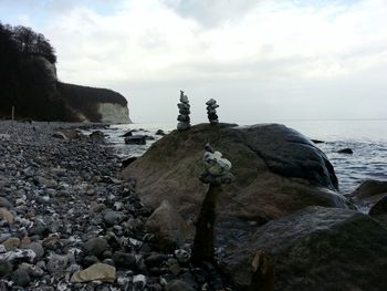 Rocks in sea