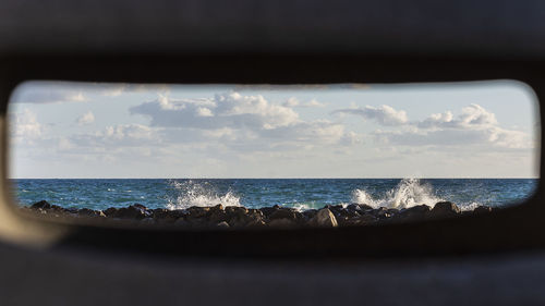 Panoramic view of sea against sky