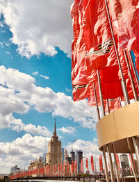 Low angle view of buildings against sky