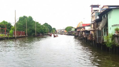 View of canal along buildings