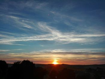 Sunset over landscape