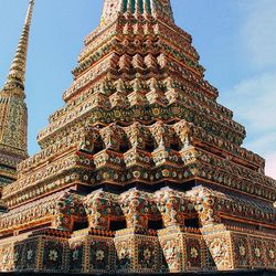 Low angle view of eiffel tower