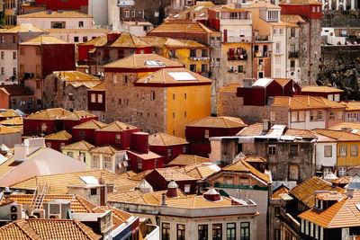 High angle view of cityscape