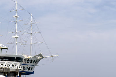 Ship in sea against sky