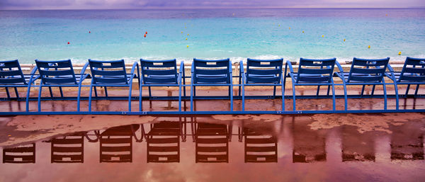 View of swimming pool at beach