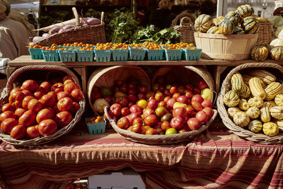 Fruits for sale at market stall