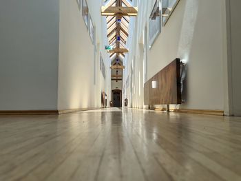 Empty corridor of building