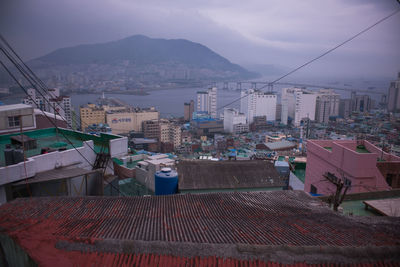 Residential buildings in town