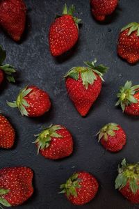 Directly above shot of strawberries