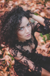 Close-up portrait of young woman