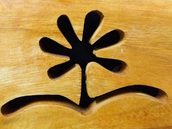 High angle view of art on table