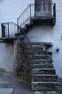 View of stairs along built structures