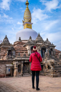 Full length of a temple