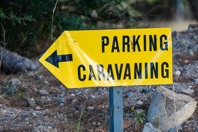 Close-up of road sign