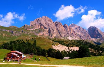 Scenic view of mountains against sky - dolomiti mountains 