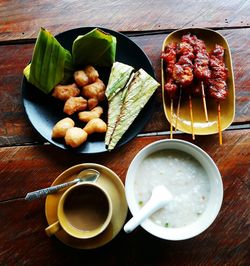 Close-up of food on table