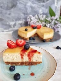 Close-up of cake on plate