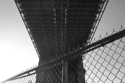 Low angle view of bridge against sky