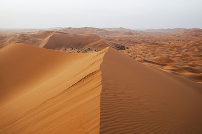 Wonderful sand dune on sunny day in morocco