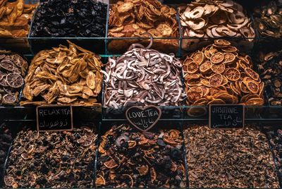 Full frame shot of food for sale at store