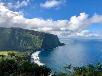 Scenic view of blue sea against sky