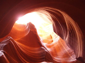 Low angle view of rock formation