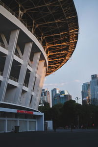 Low angle view of buildings against sky