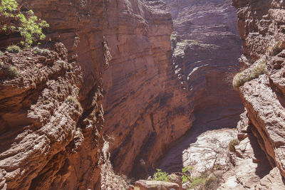 High angle view of rock formations