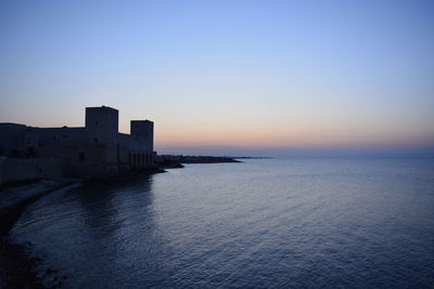 View of sea at sunset