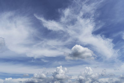 Low angle view of clouds in sky