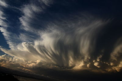 Storm clouds over landscape