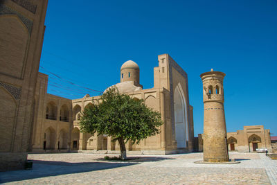 Necropolis chor-bakr, or city of the dead on a sunny summer day in bukhara.