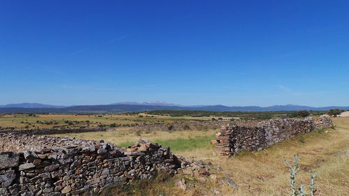 Scenic view of landscape against clear sky