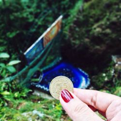 Close-up of cropped hand