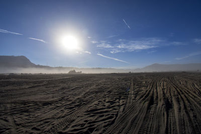 Scenic view of desert against sky