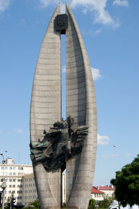 Low angle view of statue