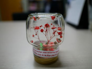 Close-up of drink on table