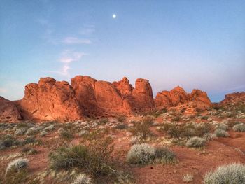 Rock formations in a desert