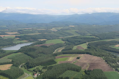 Aerial view of landscape against sky