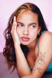 Portrait of young woman