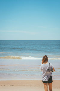 Blond girl on the beach 