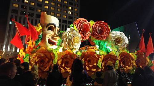 Crowd at night