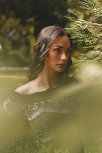 Portrait of beautiful young woman