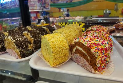 Close-up of dessert on table