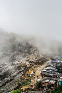 High angle view of mountains