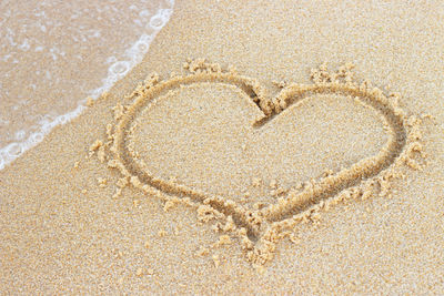 Heart shape on sand