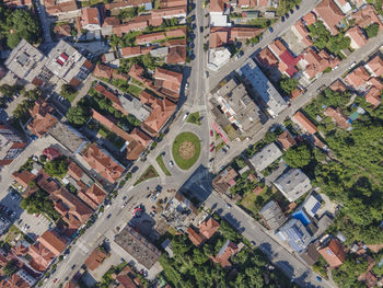 High angle view of townscape